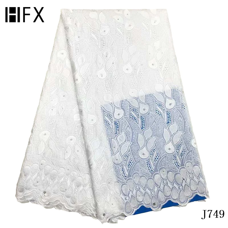 HFX африканская кружевная ткань высокого качества 2019 белое Африканское сухое