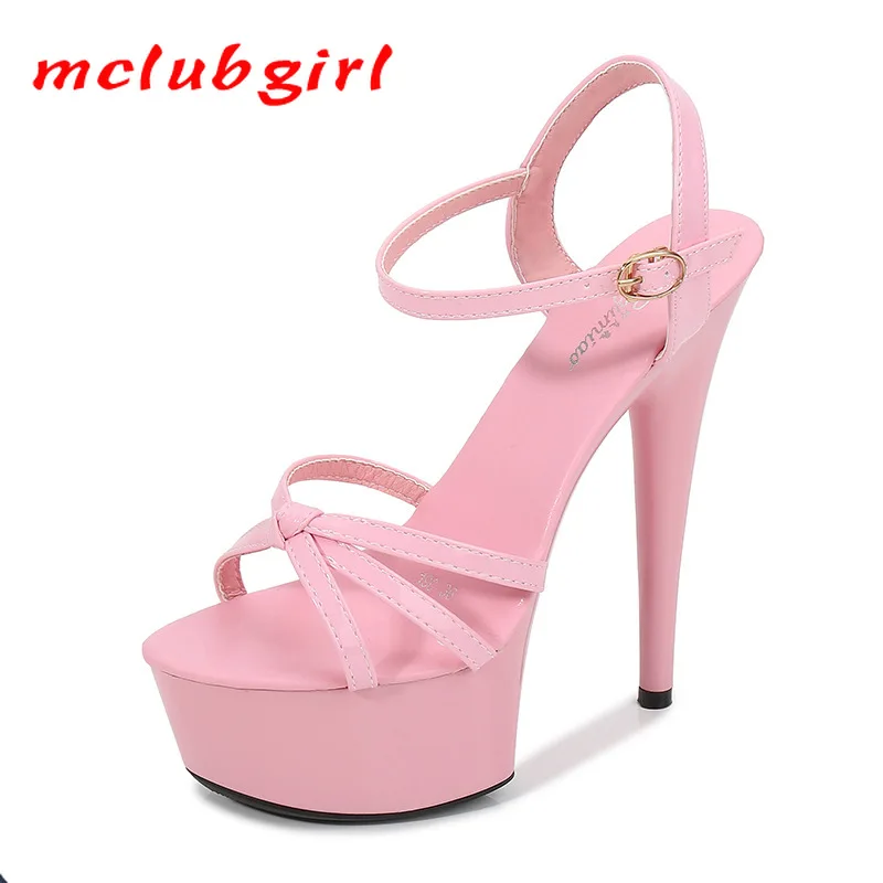 Модель 2021 года Mclubgirl подиумный артефакт привлекательные черные сандалии на