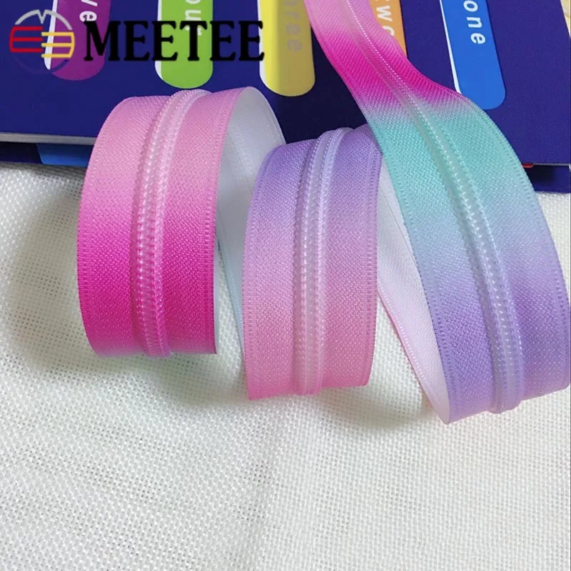 Meetee 2/5/10 метров 5# разъемная застежка-молния белый Цветной зубов катушки нейлоновые застежки-молнии для шитья одежды сумок Декор застежкой-молнией DIY Repair аксессуары ZA026