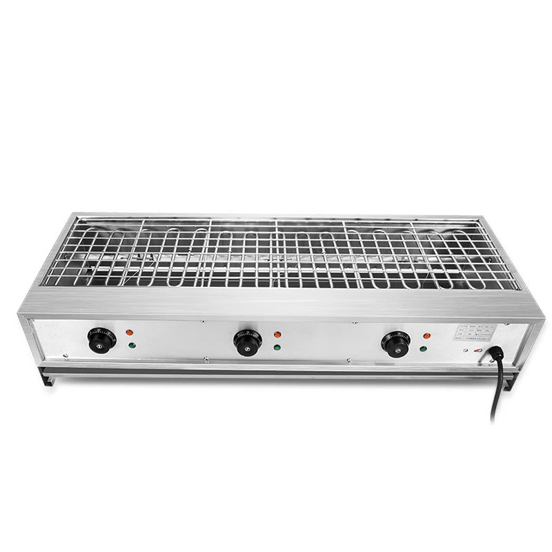 

Commercial non-smoking large electric grill 6000W thick desktop barbecue machine grilled chicken wings and lamb skewers machine