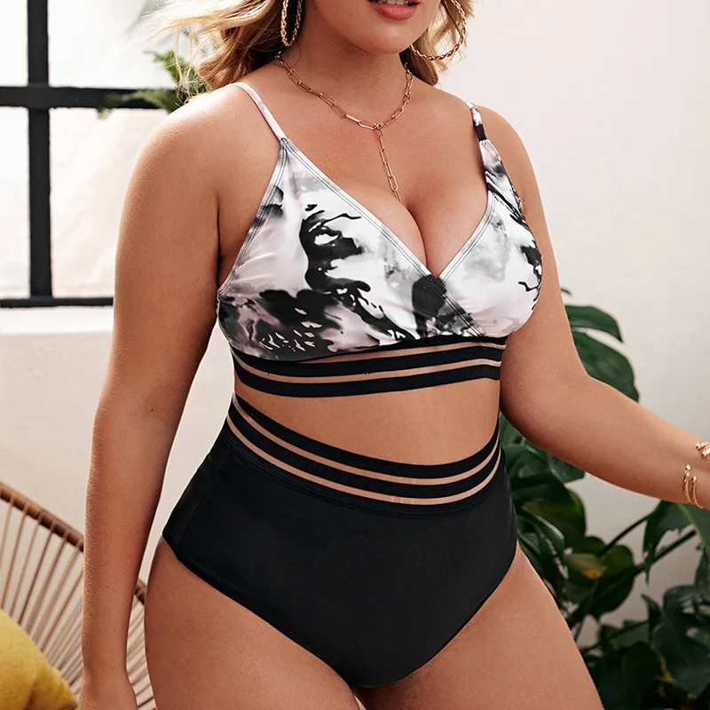

Plus Size Bikini Women Sexy Swimsuit Butterfly Large Push Up Swimwear Strappy Bandage Bathing Suit Designer Swimsuit 2 Piece Set