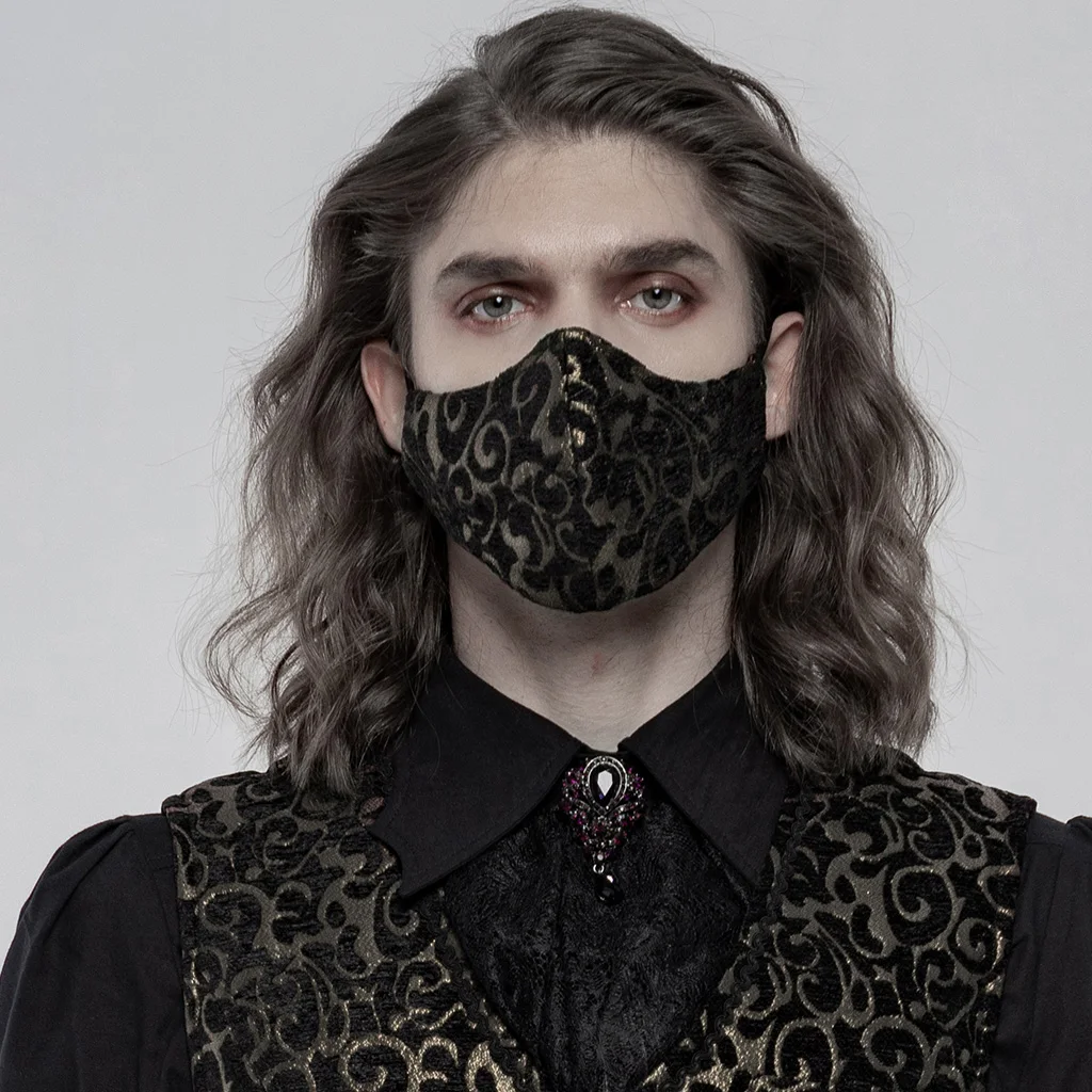 PUNKRAVE мужские готические винтажные жаккардовые маски классические простые