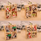 12 шт., Деревянные Подвески в виде автомобиля, рождественская елка, подвесные украшения, рождественские украшения для дома, подарок для детей, Рождественский и новогодний декор 2022