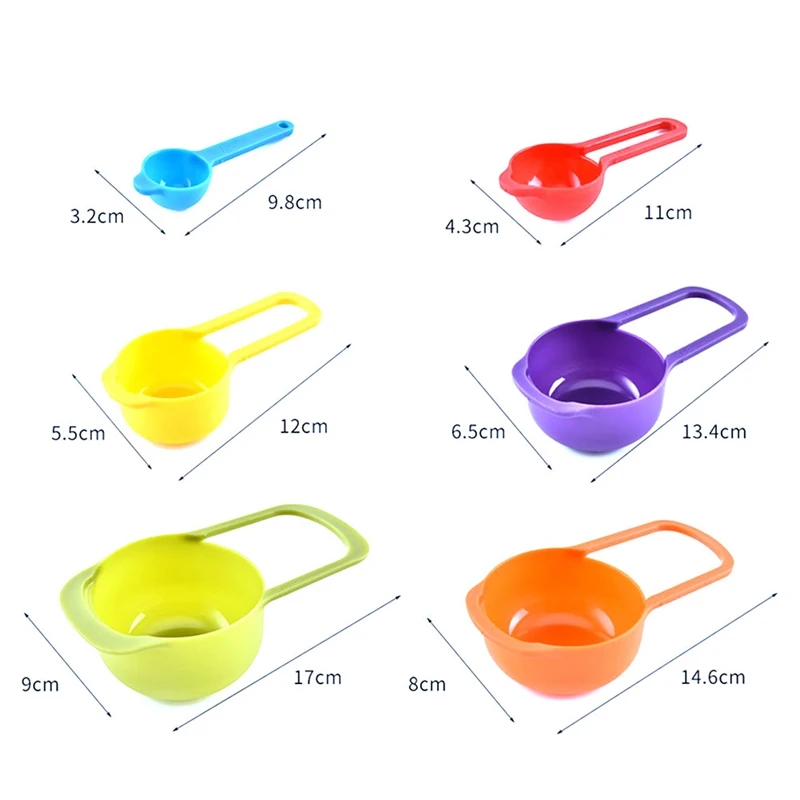 

6PCS Accurate Measuring Spoon Scale Measuring Spoon Tablespoon Teaspoon Gram Scoop kitchen tool home