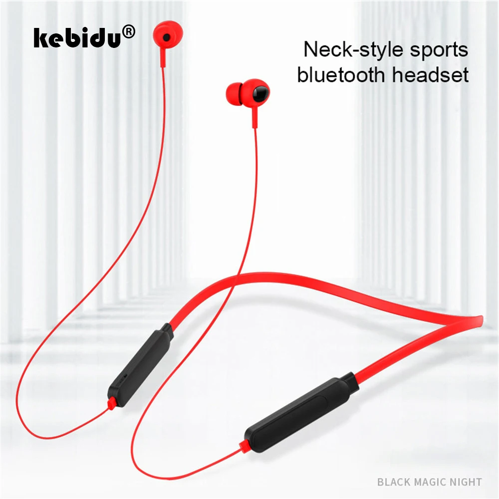 Стерео гарнитура HiFi беспроводные Bluetooth наушники магнитные водонепроницаемые