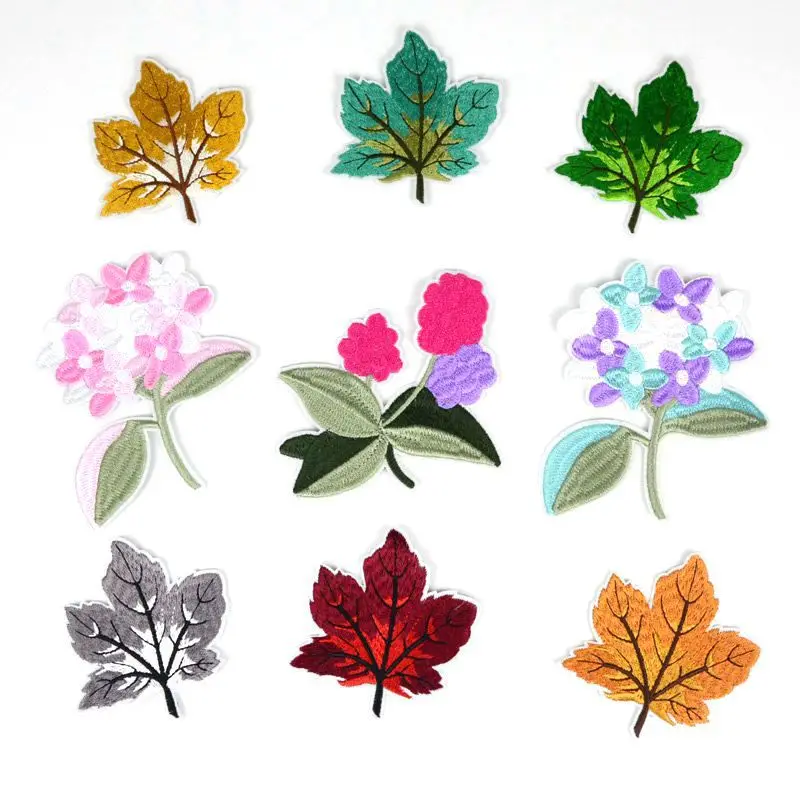 

Cute Colorful Rose Applique Flowers Leaf Patch Embroidered Sew on Clothes Bags Handmade DIY Craft Ornament Fabric Sticker