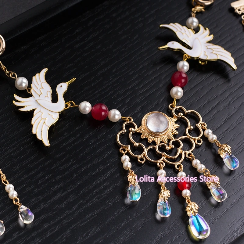 Цепочка с жемчужными подвесками в стиле династии Танга|Ожерелье-ошейник| |