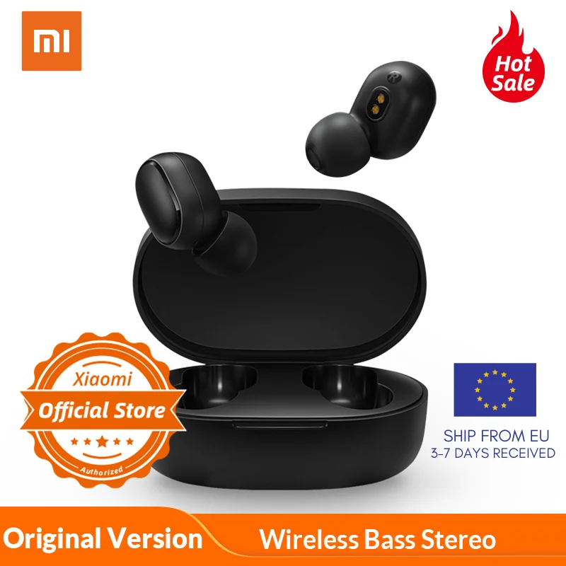 Xiaomi Redmi AirDots наушники TWS Bluetooth 5 беспрводные вкладыши стерео Бас микрофон Handsfree AI