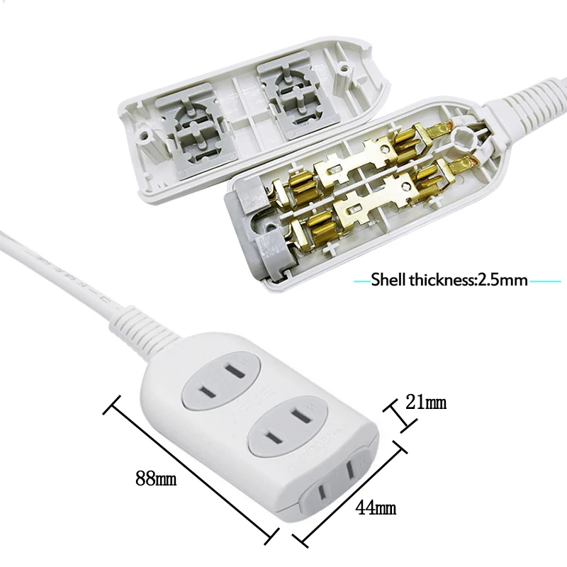 US Японская розетка двухштырьковая Поворотная вилка американский стандарт