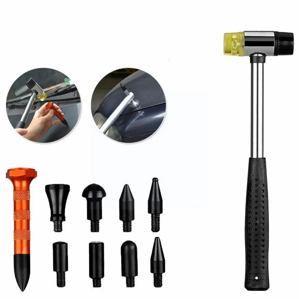 

Car Pdr Dent Ding Hammer Tap Down Kit Knock Down Tool Body Set Auto Hail Dent Fix Dent Remover Work Removal Paintless Repai E6P0