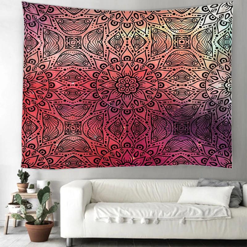 Индийская психоделическая сцена Мандала домашнее художественное украшение