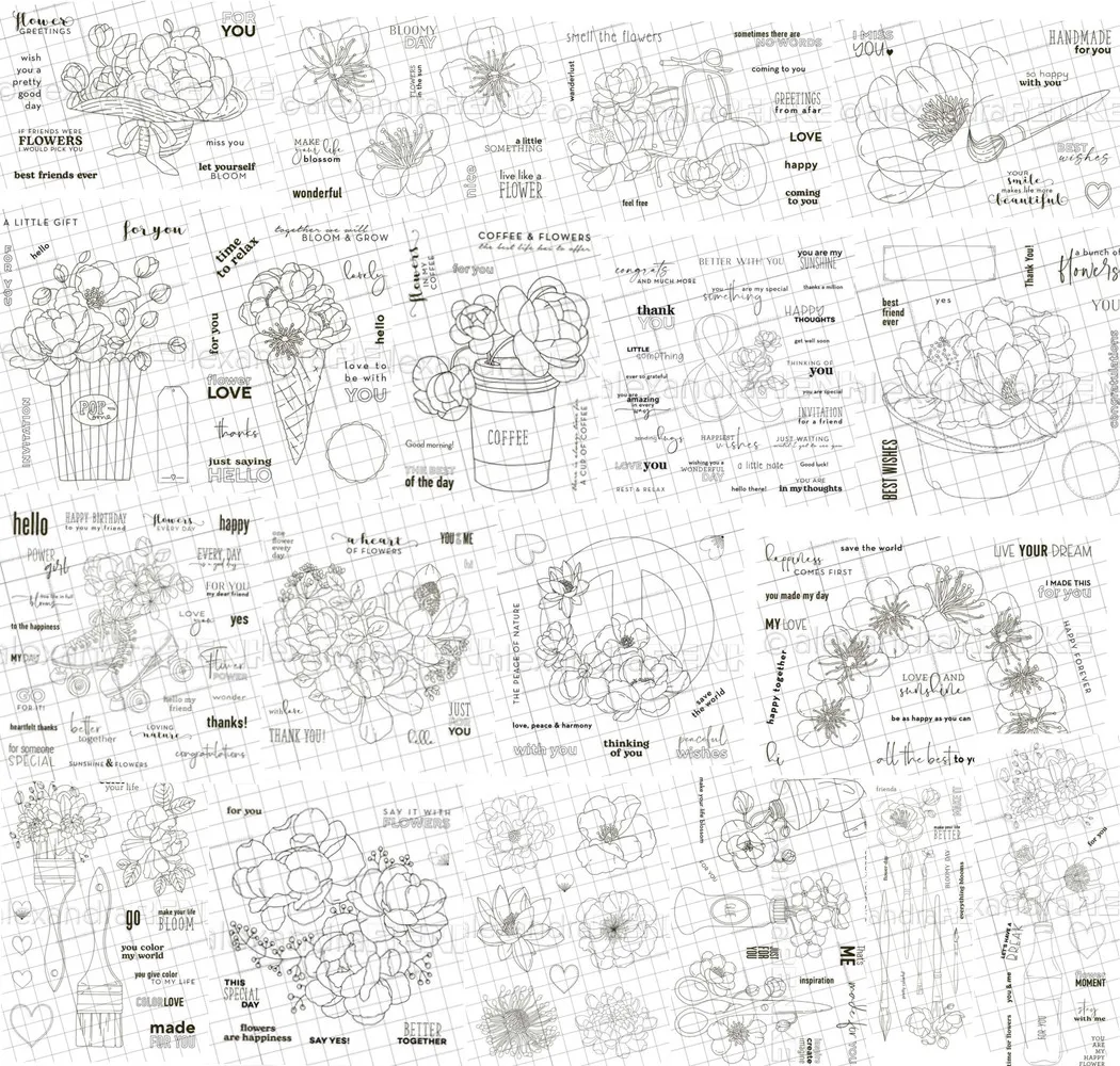 Цветочный прозрачный штамп прозрачная печать для DIY скрапбукинга/изготовления