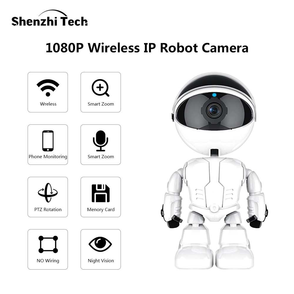 Ip-камера 1080P HD робот облако интеллектуальная двухсторонняя аудио домашняя камера
