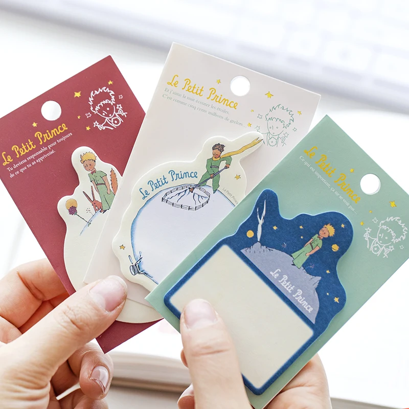 

Клейкий блокнот для заметок Le Petit Prince, 3 шт., цветные Стикеры для заметок звездная звезда, ферма, Закладка, планировщик, наклейки для офиса, шко...