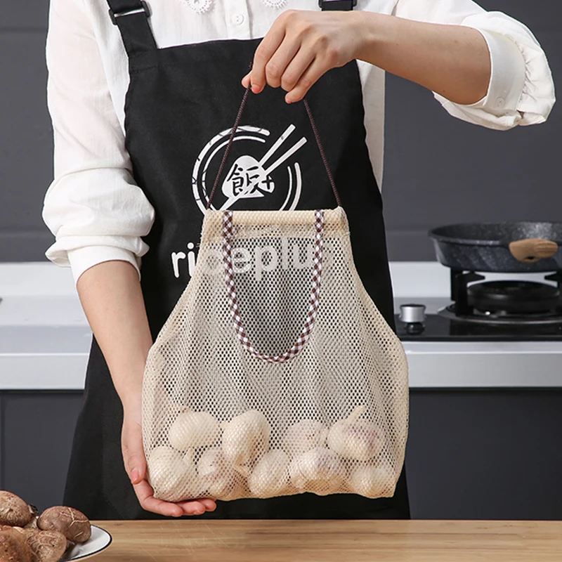Сетчатый мешок для хранения овощей экологически чистый лука сумка продуктов