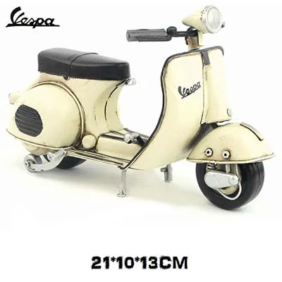 beige color Vespa модель розовый синий vintag 1955 Италия старый автомобиль металлическая игрушка 2 колеса мотоцикл 1:12 Модель двигателя для bjd Blyth кукла фотография - Цвет: beige color