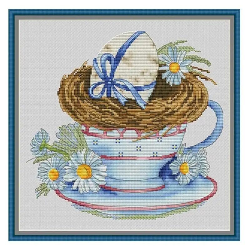 

Coffee and Easter Egg patterns counted 11CT 14CT 18CT Cross Stitch Sets DIY wholesale Cross-stitch Kits Embroidery Needlework