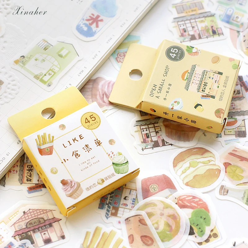 XINAHER 45 шт./коркор. винтажная этикетка дорожная Вселенная пищевая мини бумажная
