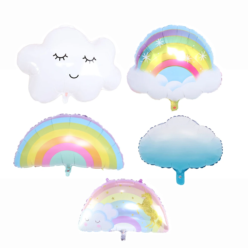 Радужные облака гелиевый шарик из фольги воздушный шар для будущей мамы
