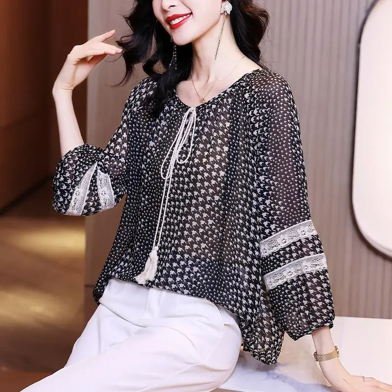 Женская рубашка и блузка Повседневная белая с длинным рукавом отложным