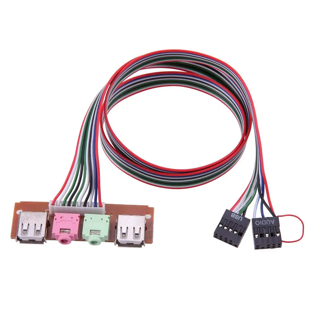 Чехол для настольного компьютера ПК передняя панель USB аудио порт кабель