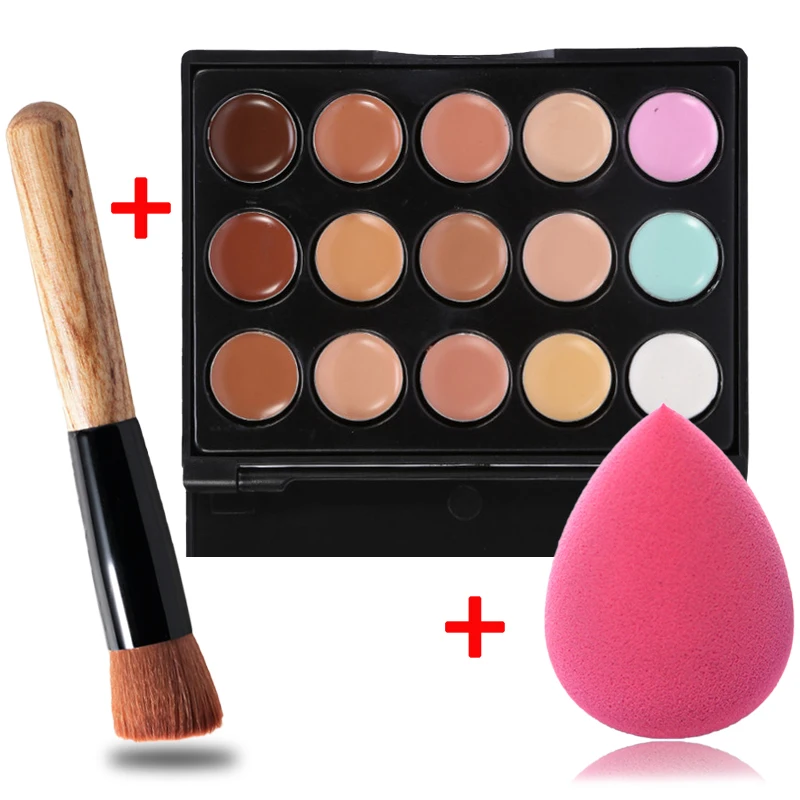 Набор для макияжа: кисть + спонж палетка контуринга| |