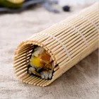 Бамбуковый Коврик для суши, 24 см, 1 шт., антипригарный ролик для суши, ручная машинка для суши, инструменты для суши, покрытые водорослями, аксессуары для риса и бенто