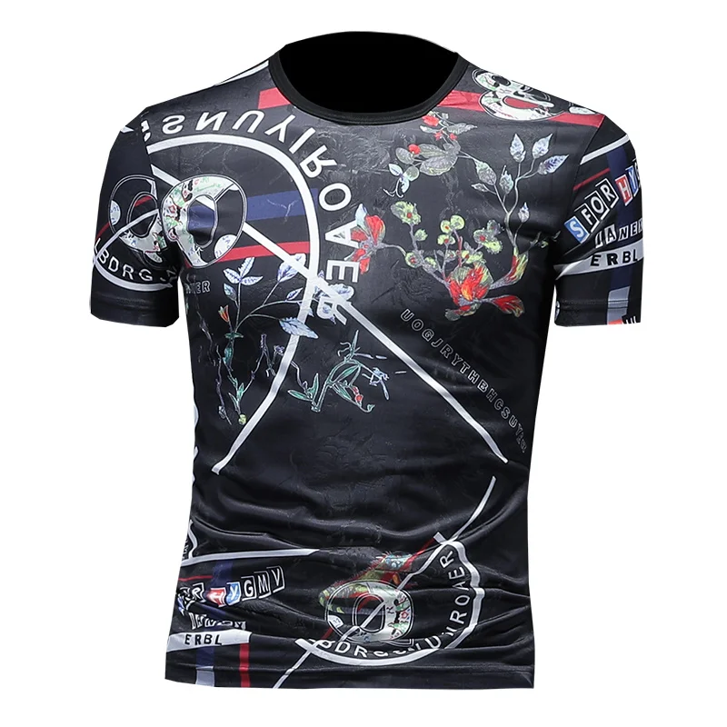 Мужская летняя футболка с коротким рукавом из ледяного шелка модель D252 2020 P50