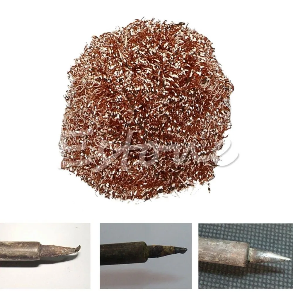 

New Welding Soldering Solder Iron Tip Cleaner Cleaning Steel Wire Sponge Ball