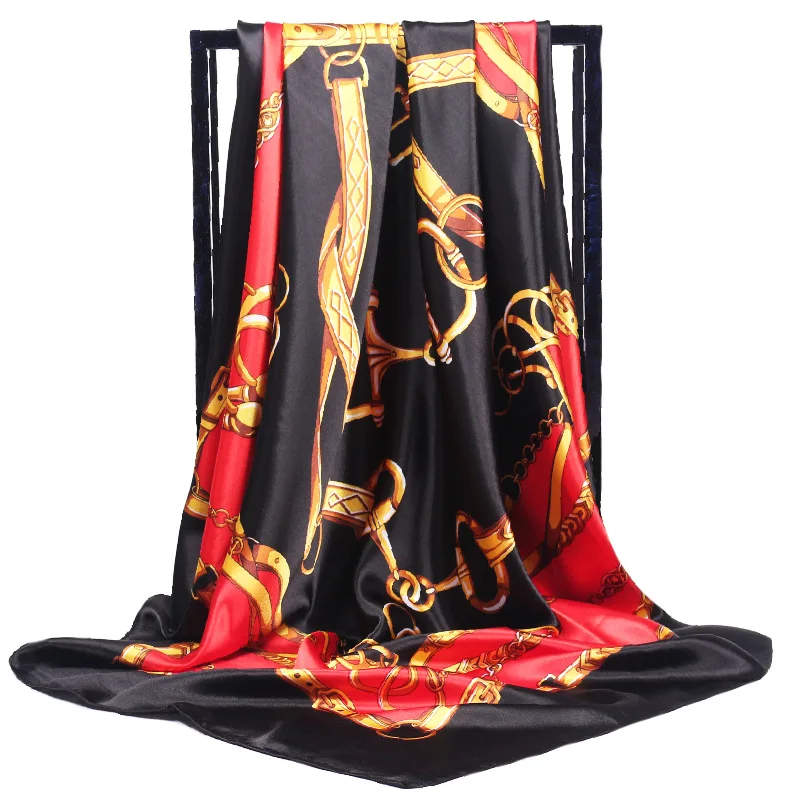 

The New Fashion Elegant and Noble Beach Suntan Ladies Belt Design 90CM Square Scarf