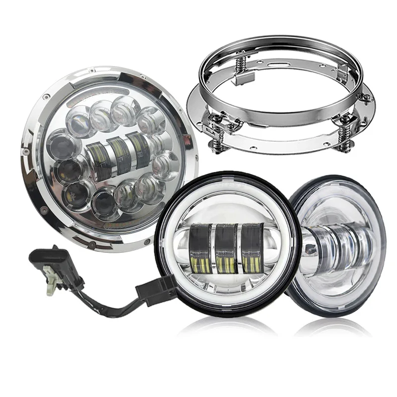 

7" Round LED Projection Headlight For 2012-2016 H-arley FLD ,for D-avidson Touring Rod FatBoy Heritage Softail Slim Deluxe