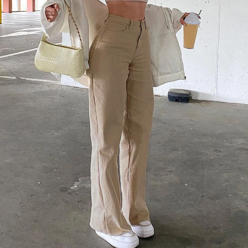 Модные повседневные женские джинсы Sungtin с высокой талией винтажные удобные