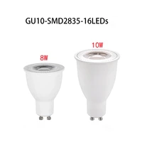 gu10 led spotlight bulb 16leds 810w smd2835 warmcool white ac90 265v super bright no flicker energy saving downlight lampada