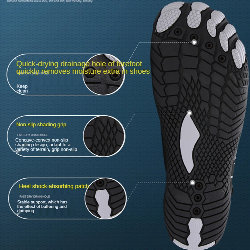 

Men's Water Sports Swimming Shoes Quick-Drying Unisex Surfing Barefoot Beach Shoes Outdoor Hiking Wading Shoes Zapatos de agua