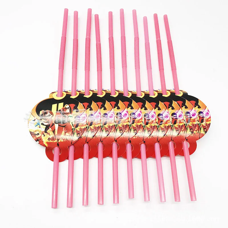 Incredibles 2 Theme Birthday party Decor Disposable Sets Plates Straws Banner Stickers Balloon Baby Shower Supplies | Дом и сад