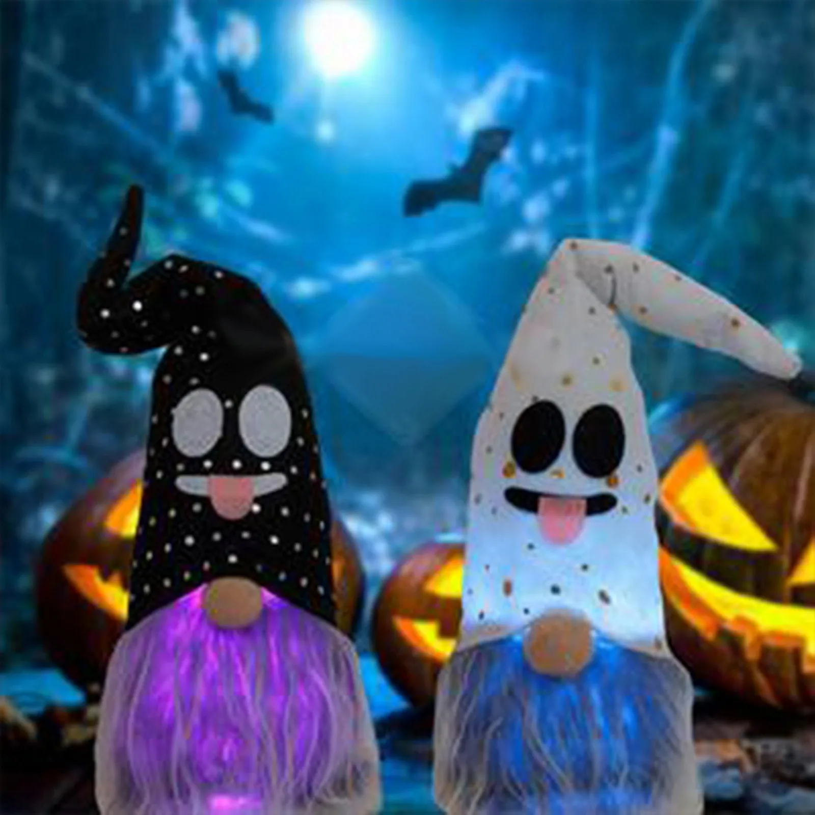 

2021 Toys For Children Halloween Faceless Doll With Gradient Lights, Ghost Festival Dwarf Glowing Doll Gift Brinquedo