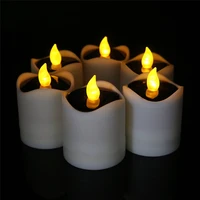 1pc flameless led waterproof electric candle solar powered warm white flameless candle romantic decorations led candle light