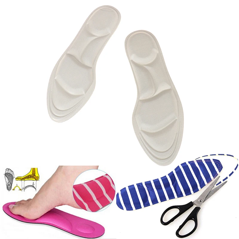 1 пара 4D губка мягкая стелька спортивная обувь на высоком каблуке рельефная