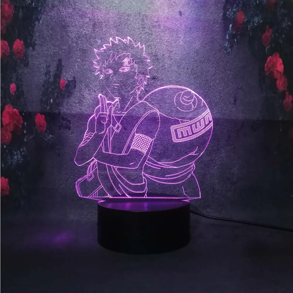 naruto COOL Boy Naruto Sasuke 3D USB Child current Desk Table lamp cartooncomic figure Night Light kid baby sleep bedroom Decor gifts - Испускаемый цвет: naruto