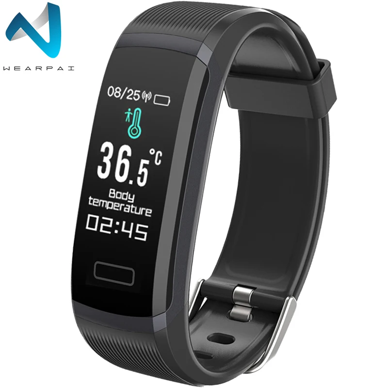 Wearpai T6 Bluetooth умные часы с экраном сердцебиения тела Температура фитнес-браслет