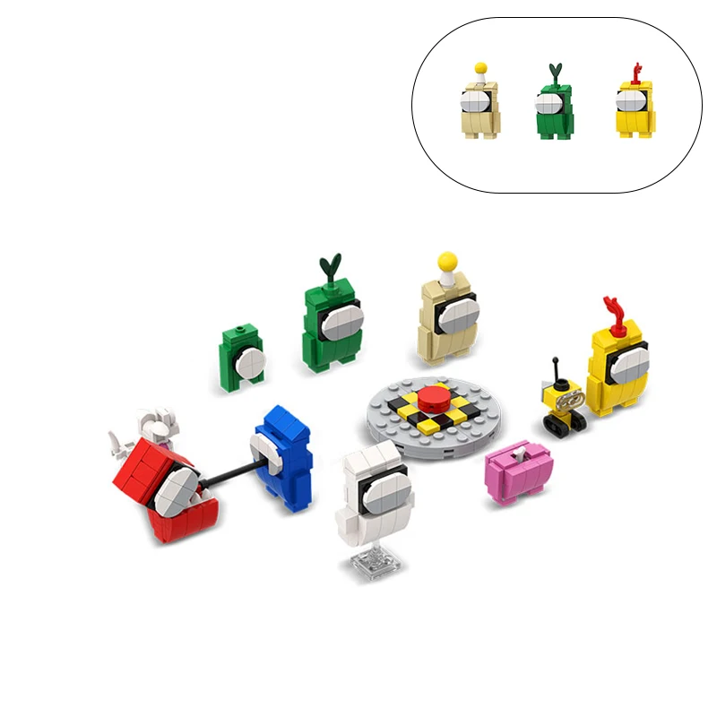 

Spot MOC Party Board Game Alien Ornaments Space Universe Characters Decoration Building Block Model Children Birthday Gifts Toys