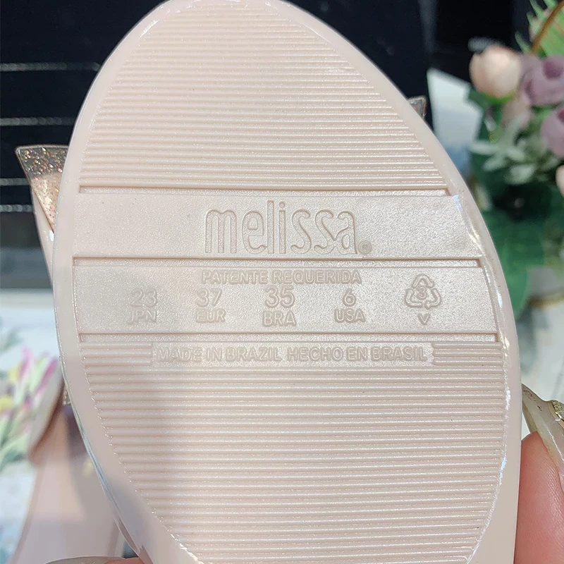 Женские пляжные сандалии Melissa желейные без застежек с бантом Новинка лета