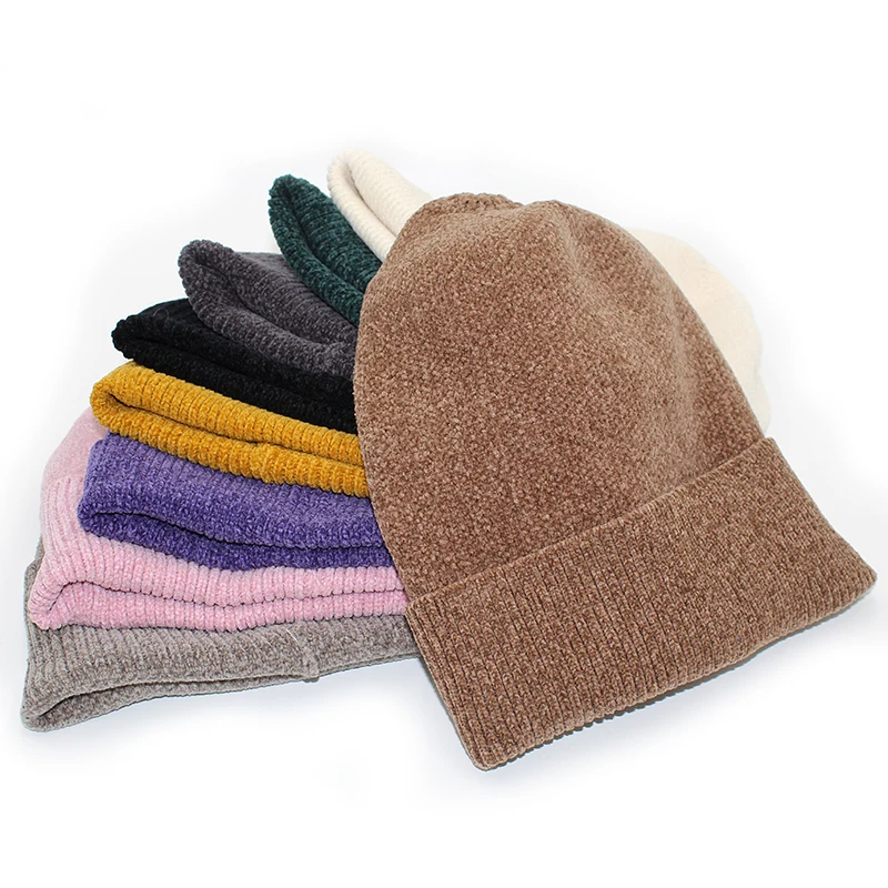 

[Rancyword] Women Hat Keep Warm Winter Caps For Women Knitted Hats Wool Fur Hats High quality Girls hats 2020 New RC2053