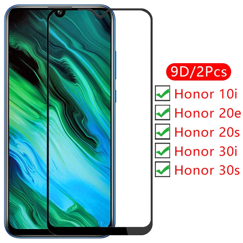 

9d protective tempered glass for huawei honor 30i 30s 20s 20e 10i screen protector on honer 10 30 i i10 i30 20 s e s20 e20 s30