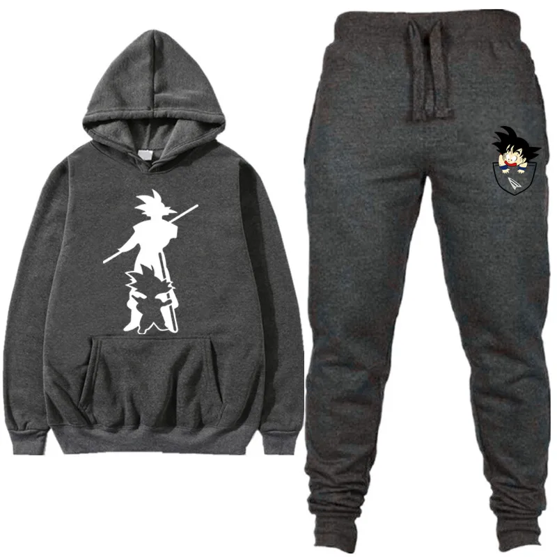 22Dark gray Мужские спортивные костюмы с капюшоном, куртка, спортивный костюм, новые осенние спортивные мужские спортивные комплекты толстовка с принтом, мужская одежда - Цвет: 22Dark gray
