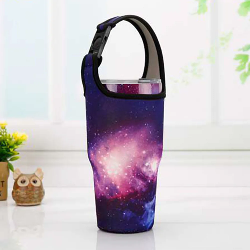 Eco-Friendly Beverage Bag Anti-Hot Cartoon Cute Travel Water Bottle Cup Mug Cover for 30oz Glass Holder Sleeve Deco | Дом и сад