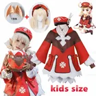 Парики, Кепка из аниме Game Genshin Impact Klee, детская одежда на Хэллоуин, Рождество, одежда, костюм для Хэллоуина