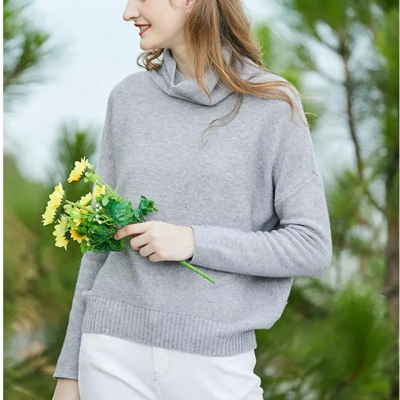 

Turtleneck Sweater Autumn Winter Knitted Jumper Women's Sweaters Casual Loose Long Sleeve jacket Pullovers Warm Sweaters Female