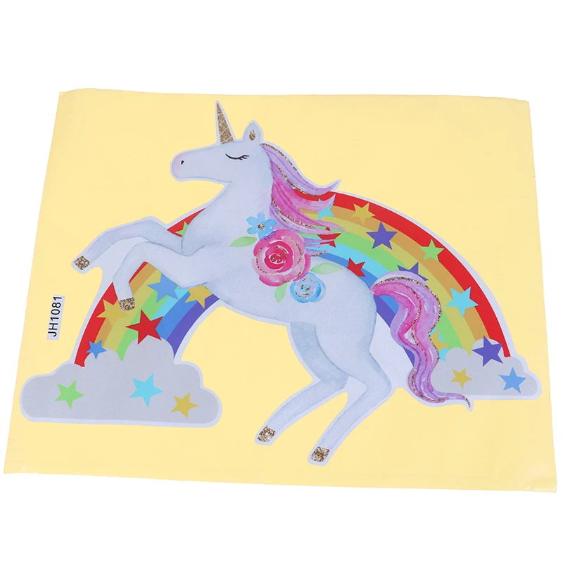 Декор для спальни окна детской комнаты мультфильм единорог наклейки на стену