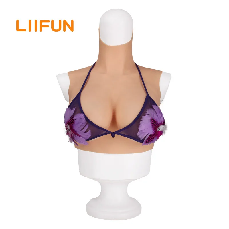 

Silicone Shemale Fake Boobs False Huge Breast Forms Plate Tits For Drag Queen Sissy Crossdresser zero two cosplay costume Chest